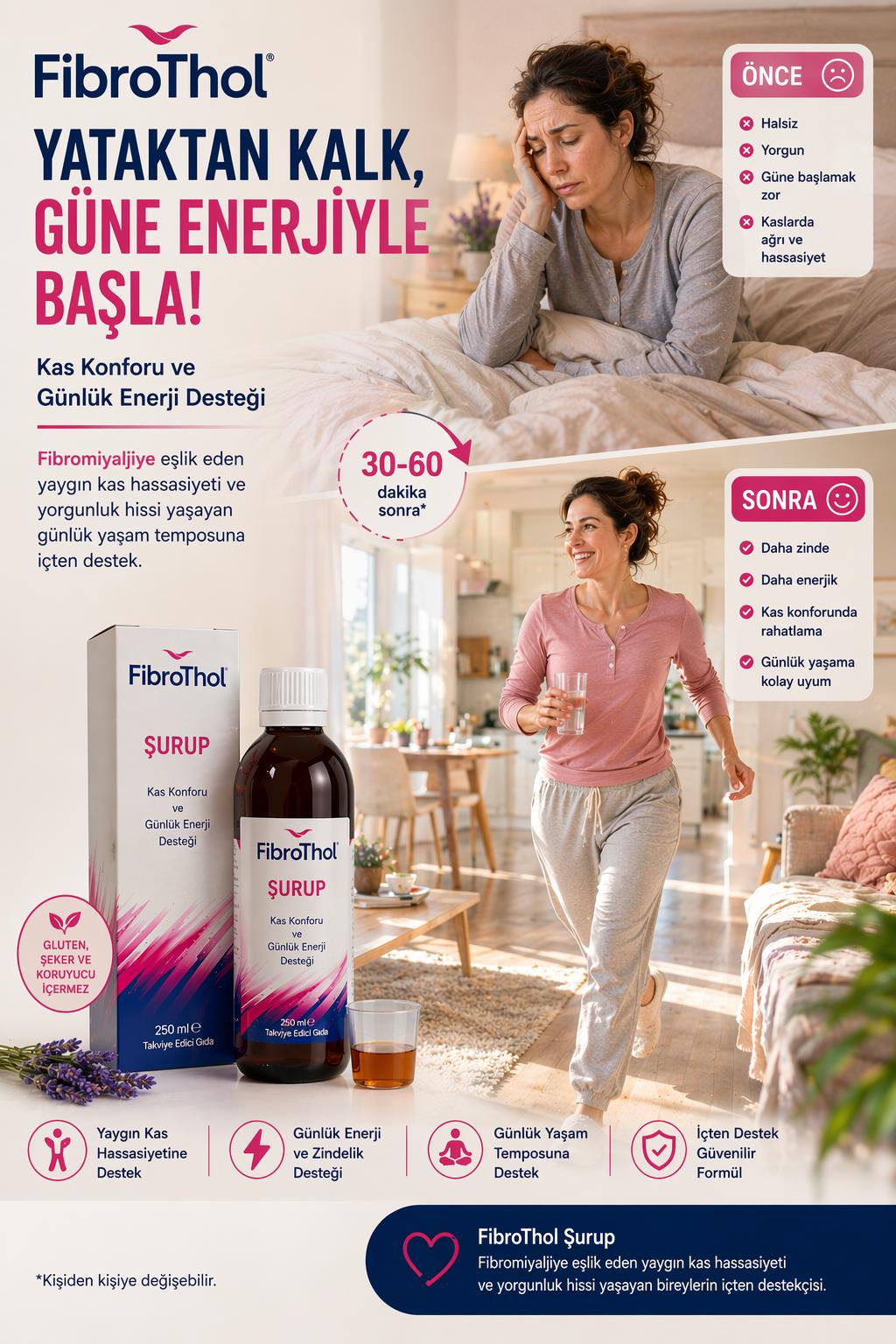 FibroThol Sıvı Takviye Edici Gıda — kas konforu ve günlük enerji desteği, 240 ml